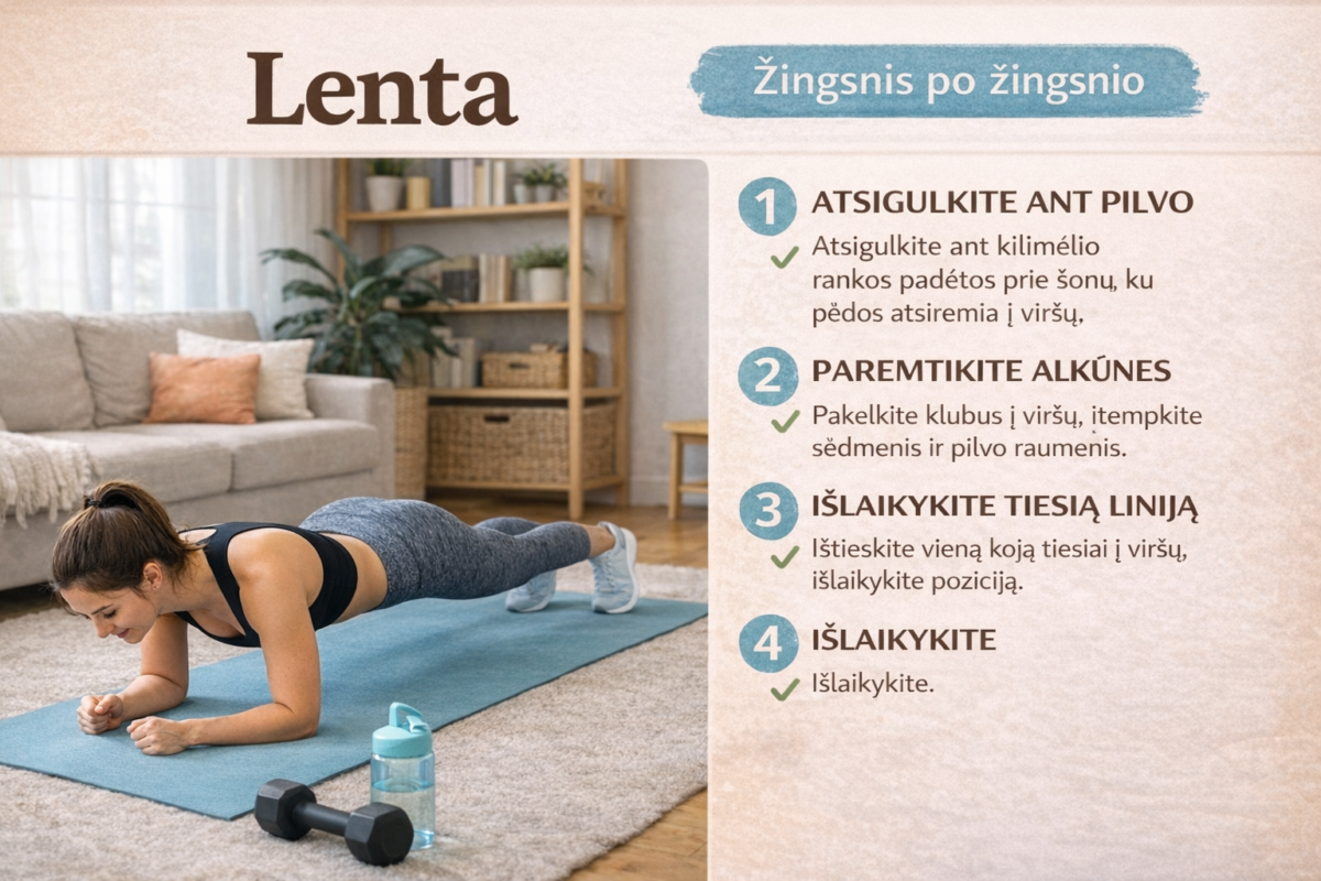 sportas namuose lenta