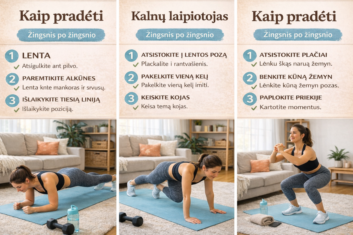 sportas namuose nauda